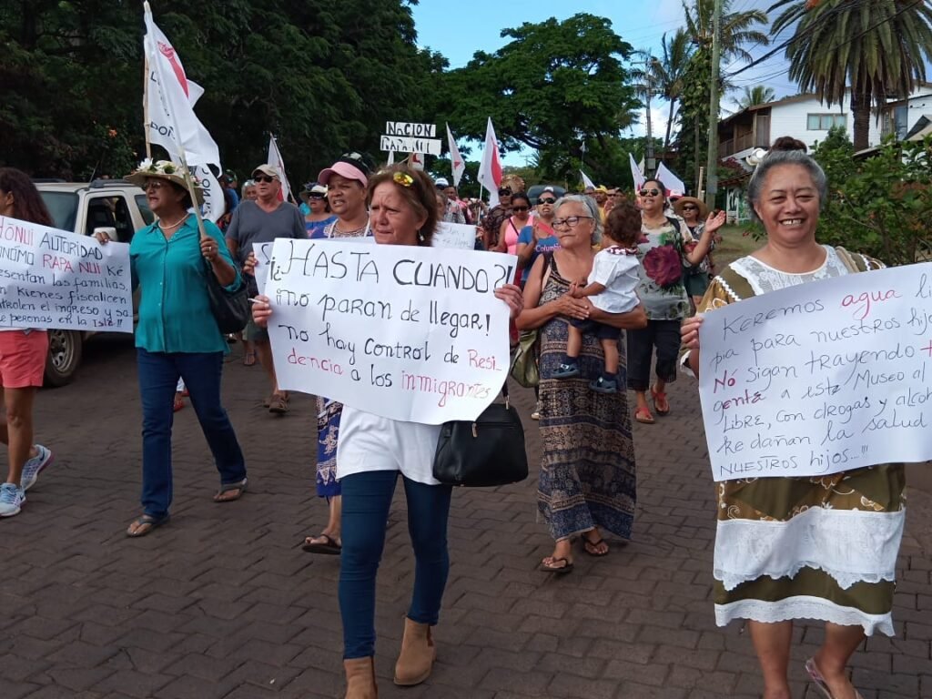 Movilización del pueblo Rapa Nui